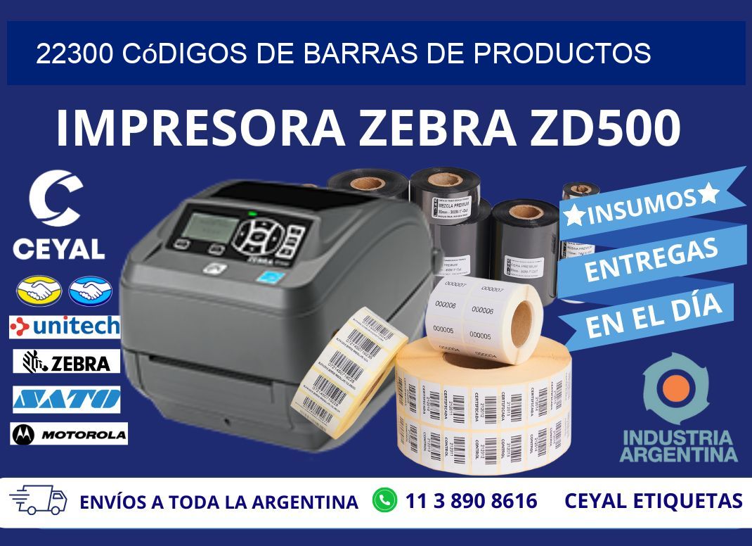 22300 Códigos de barras de productos