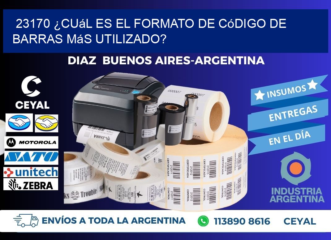 23170 ¿Cuál es el formato de código de barras más utilizado?