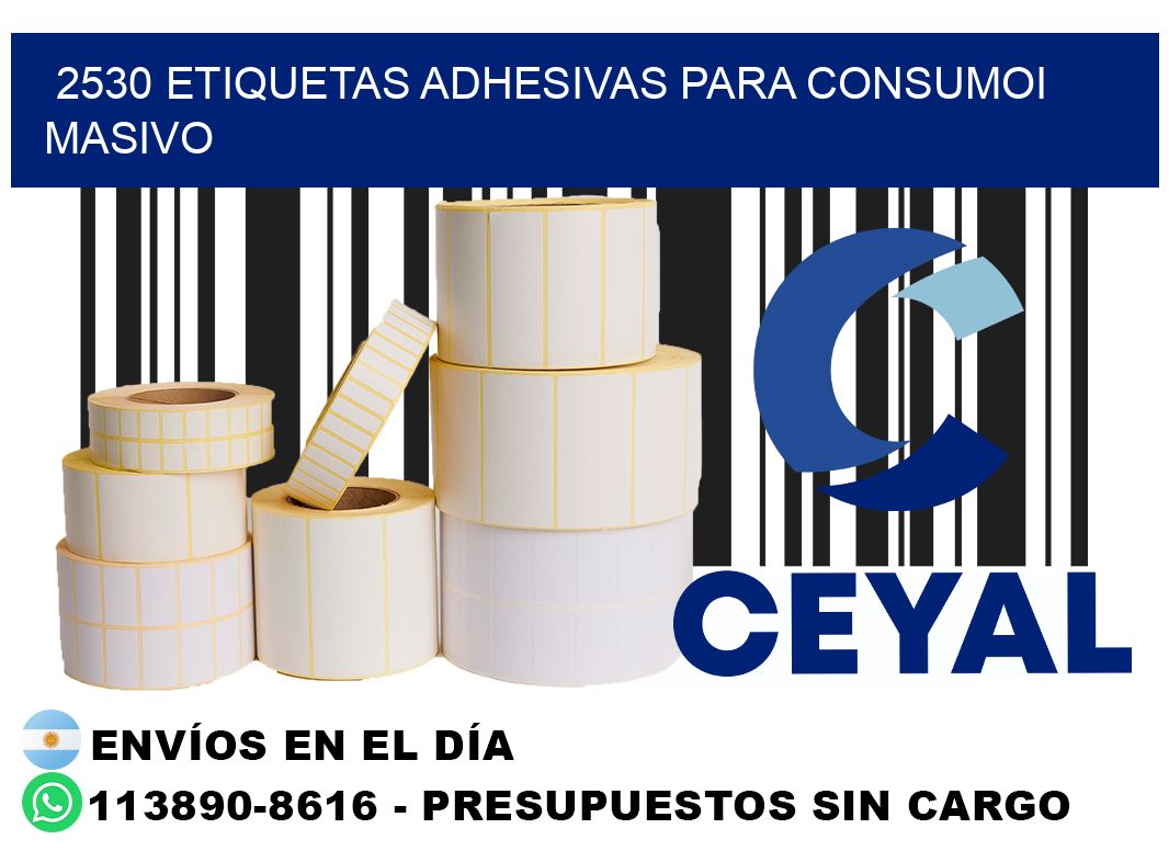 2530 Etiquetas adhesivas para consumoi masivo