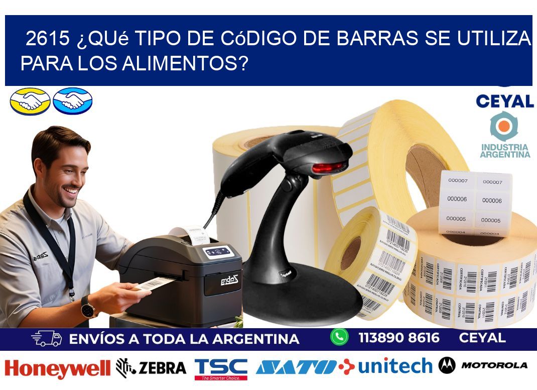 2615 ¿Qué tipo de código de barras se utiliza para los alimentos?