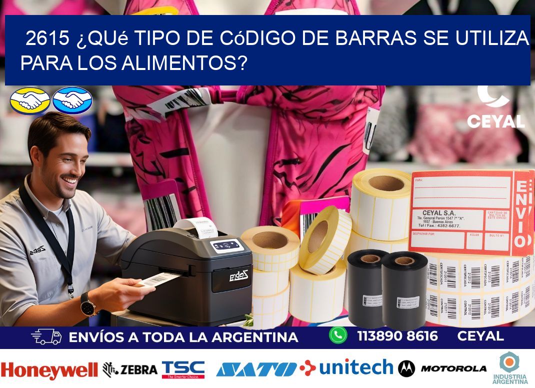 2615 ¿Qué tipo de código de barras se utiliza para los alimentos?