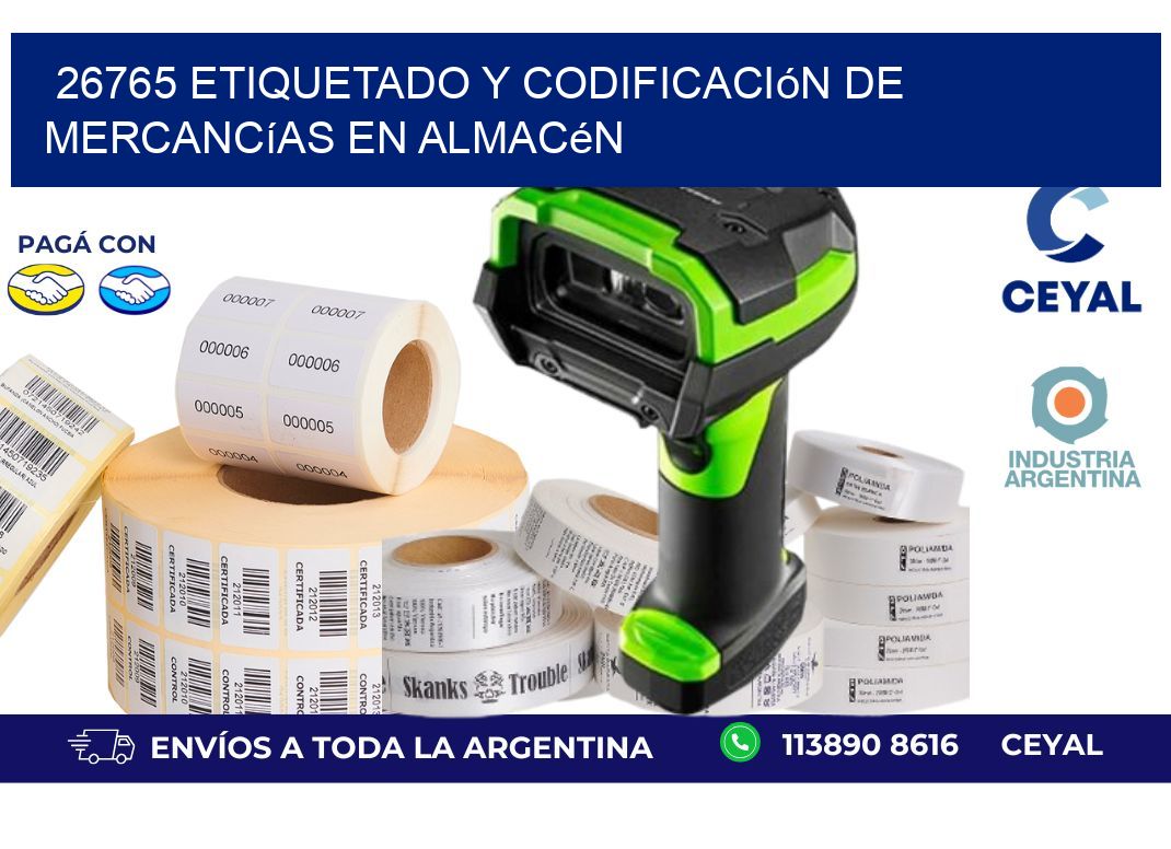 26765 Etiquetado y codificación de mercancías en almacén