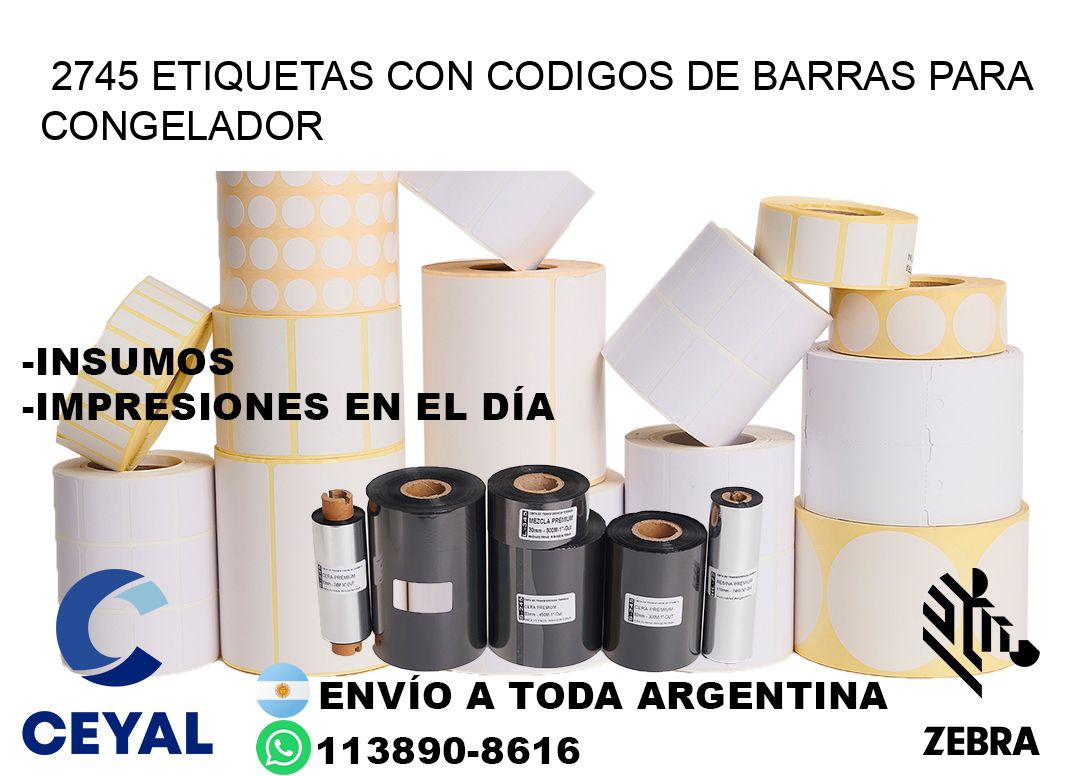 2745 Etiquetas con codigos de barras para congelador