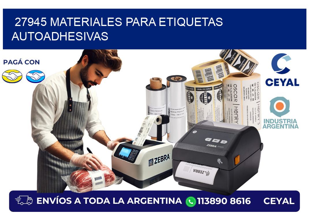 27945 materiales para etiquetas autoadhesivas