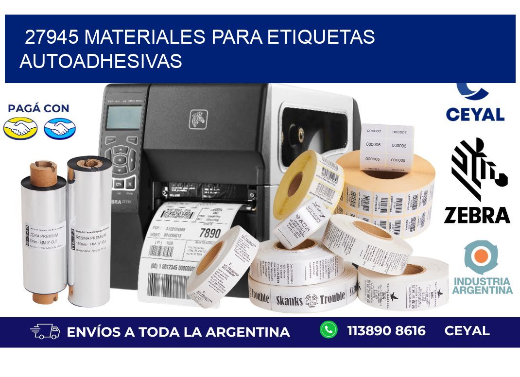 27945 materiales para etiquetas autoadhesivas