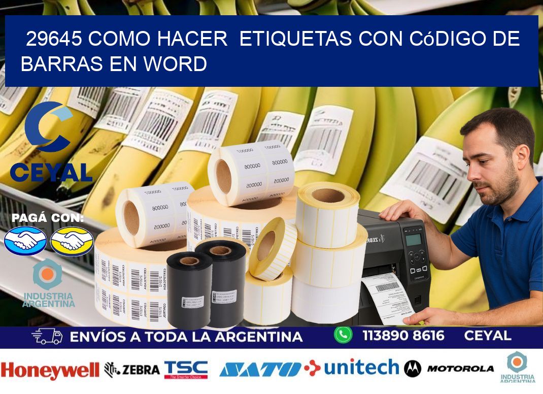 29645 Como hacer  etiquetas con código de barras en Word