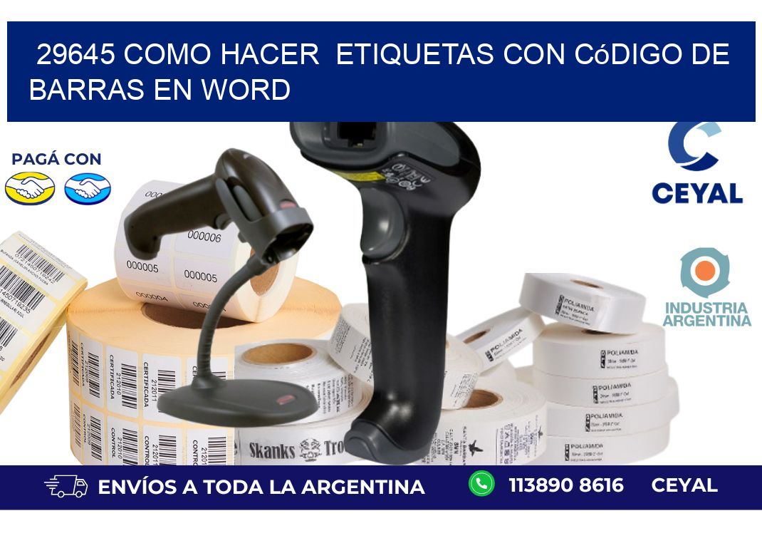29645 Como hacer  etiquetas con código de barras en Word