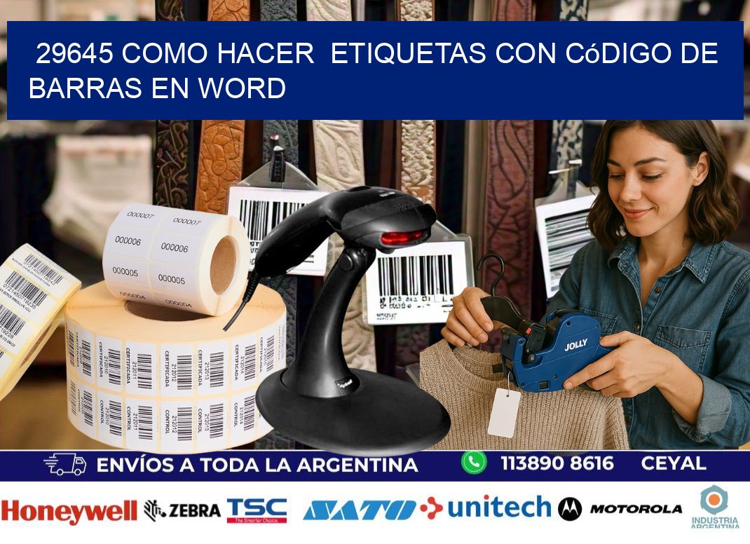 29645 Como hacer  etiquetas con código de barras en Word