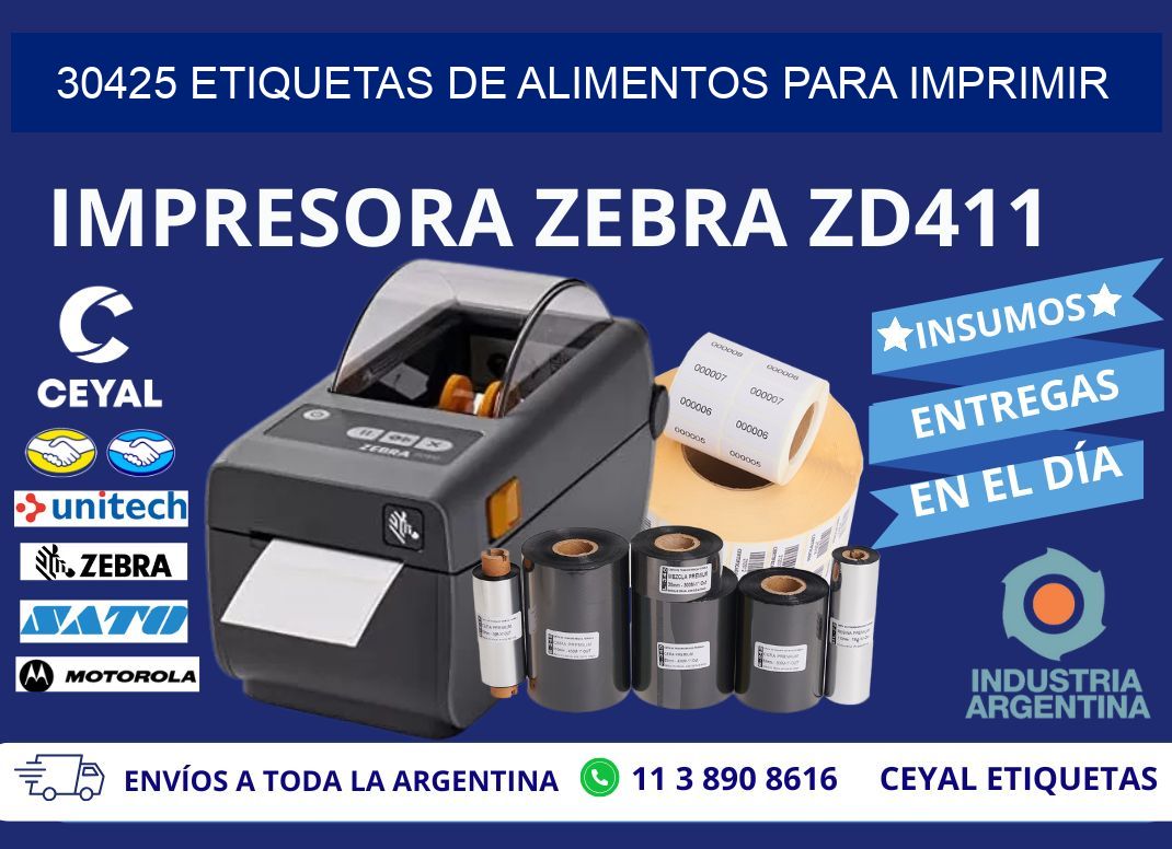 30425 Etiquetas de alimentos para imprimir