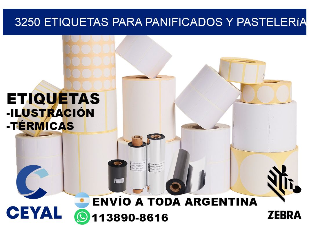 3250 Etiquetas para panificados y pastelería