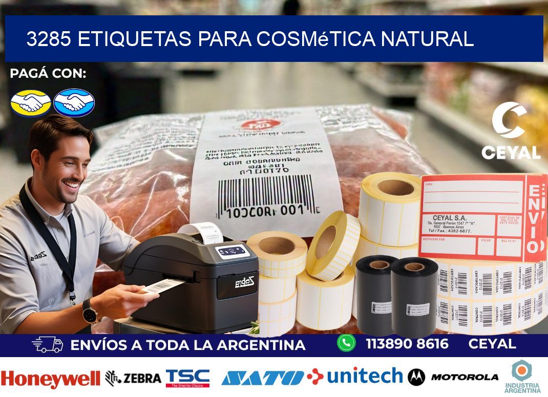 3285 Etiquetas para cosmética natural