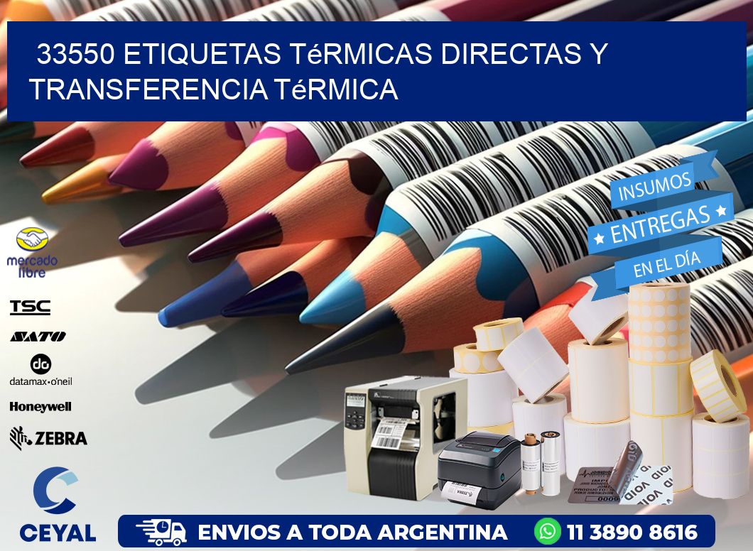 33550 etiquetas térmicas directas y transferencia térmica
