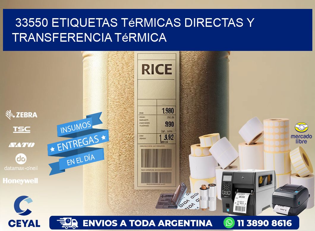 33550 etiquetas térmicas directas y transferencia térmica