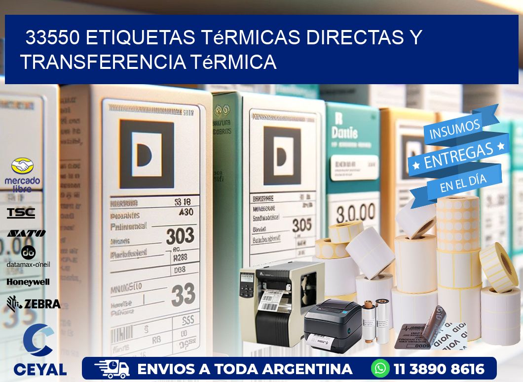 33550 etiquetas térmicas directas y transferencia térmica