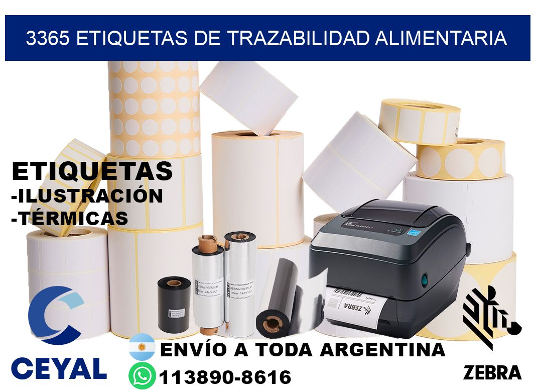 3365 Etiquetas de trazabilidad alimentaria