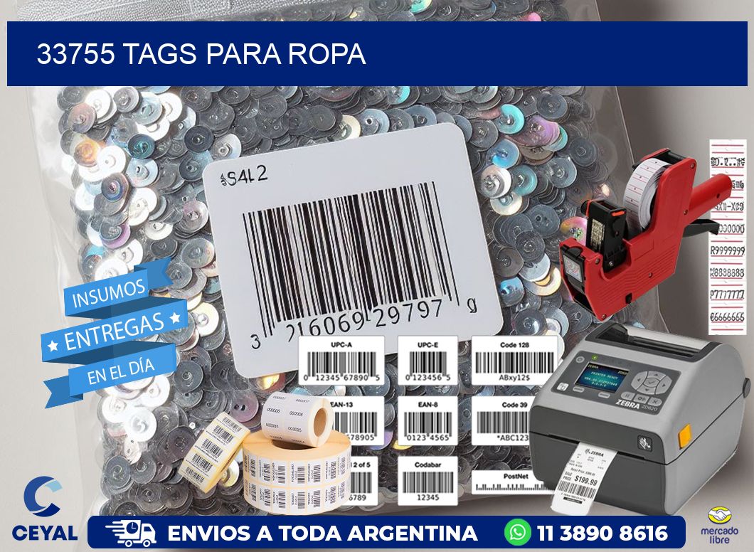 33755 Tags para ropa