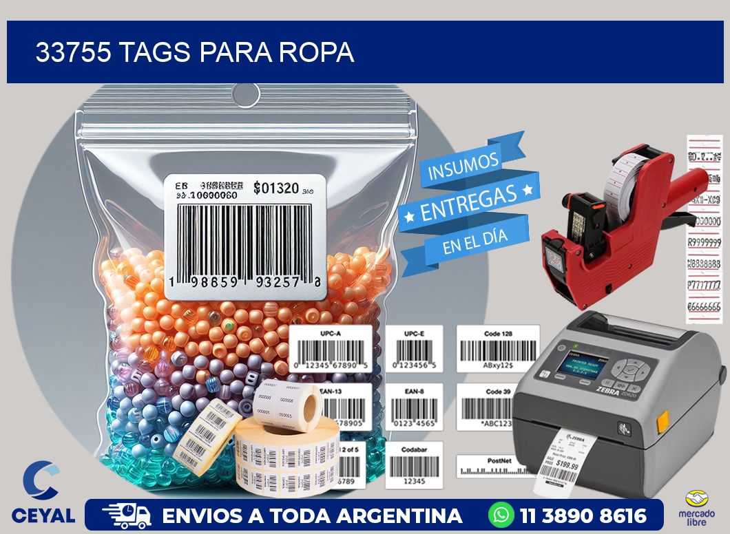 33755 Tags para ropa
