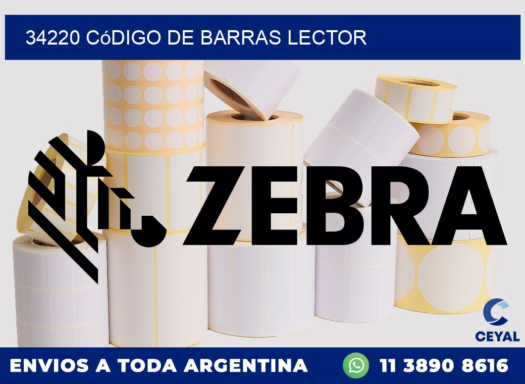 34220 Código de barras lector