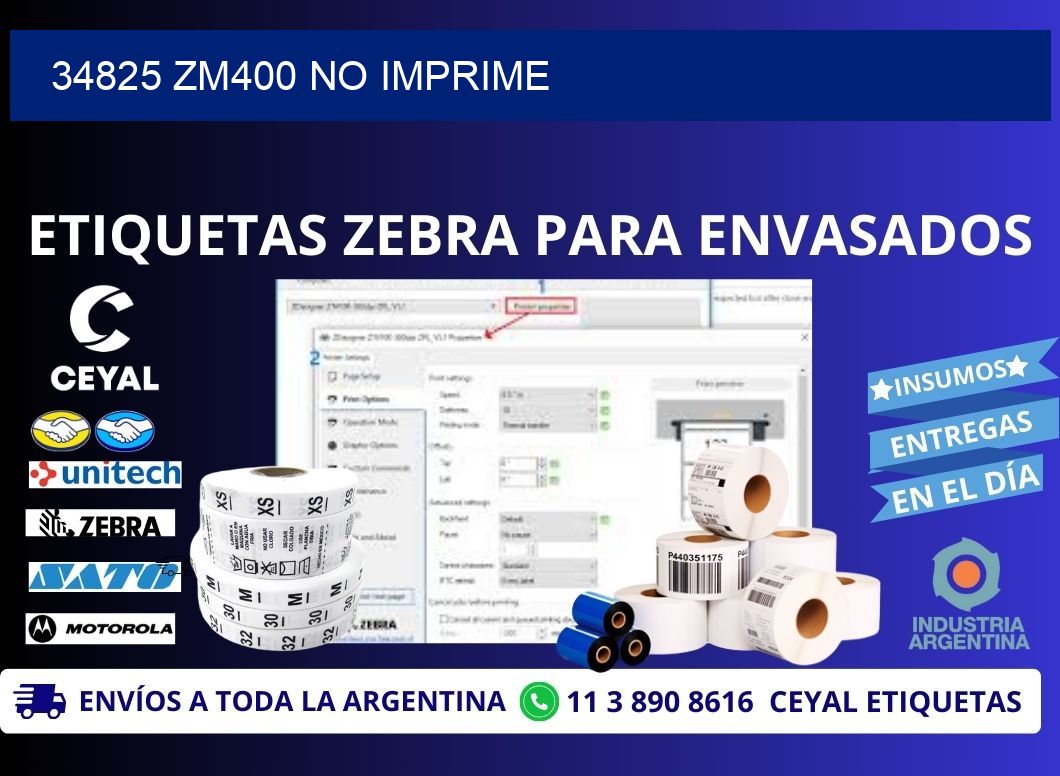 34825 ZM400 no imprime