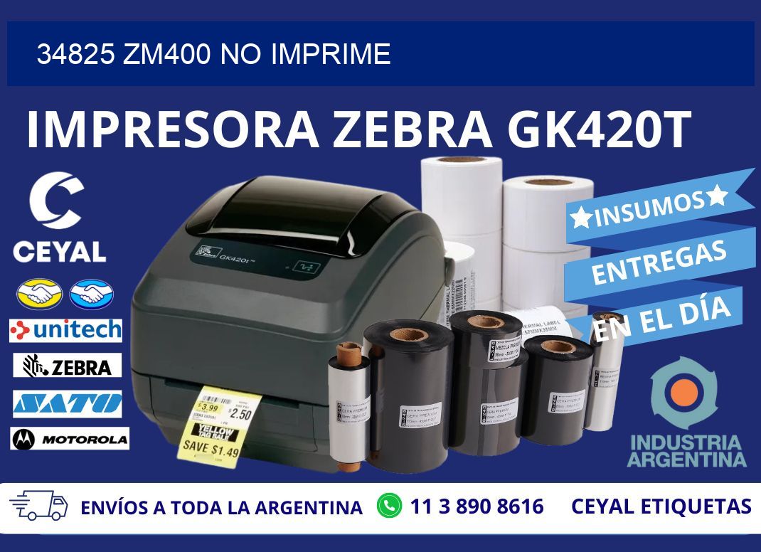 34825 ZM400 no imprime