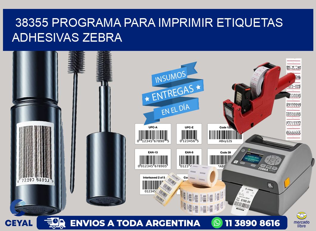 38355 Programa para imprimir etiquetas adhesivas zebra