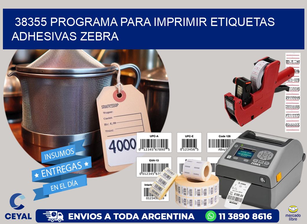 38355 Programa para imprimir etiquetas adhesivas zebra