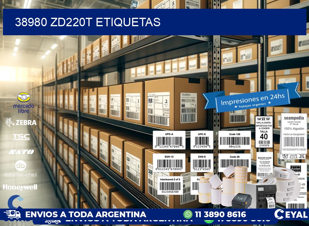 38980 ZD220t etiquetas
