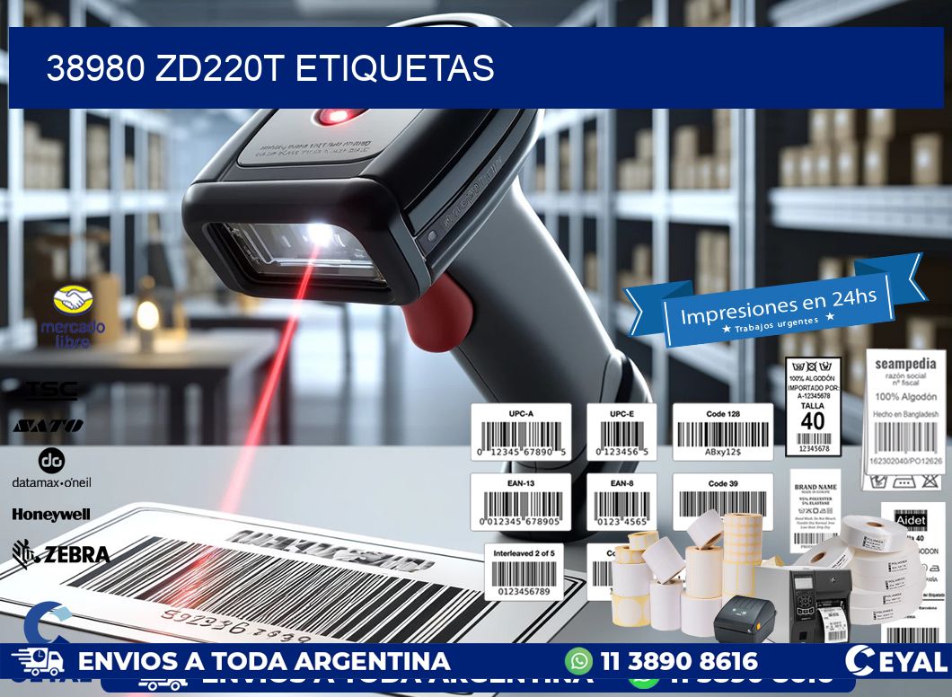 38980 ZD220t etiquetas
