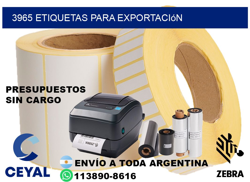 3965 Etiquetas para exportación