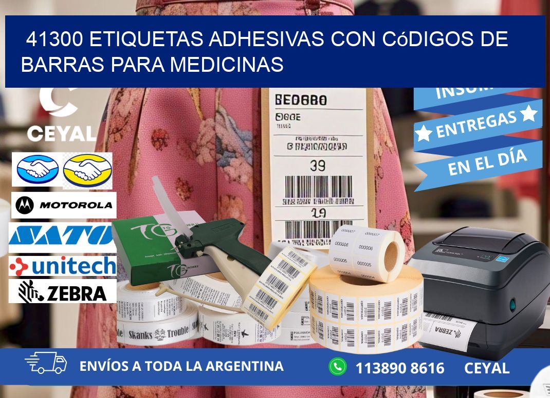 41300 etiquetas adhesivas con códigos de barras para medicinas