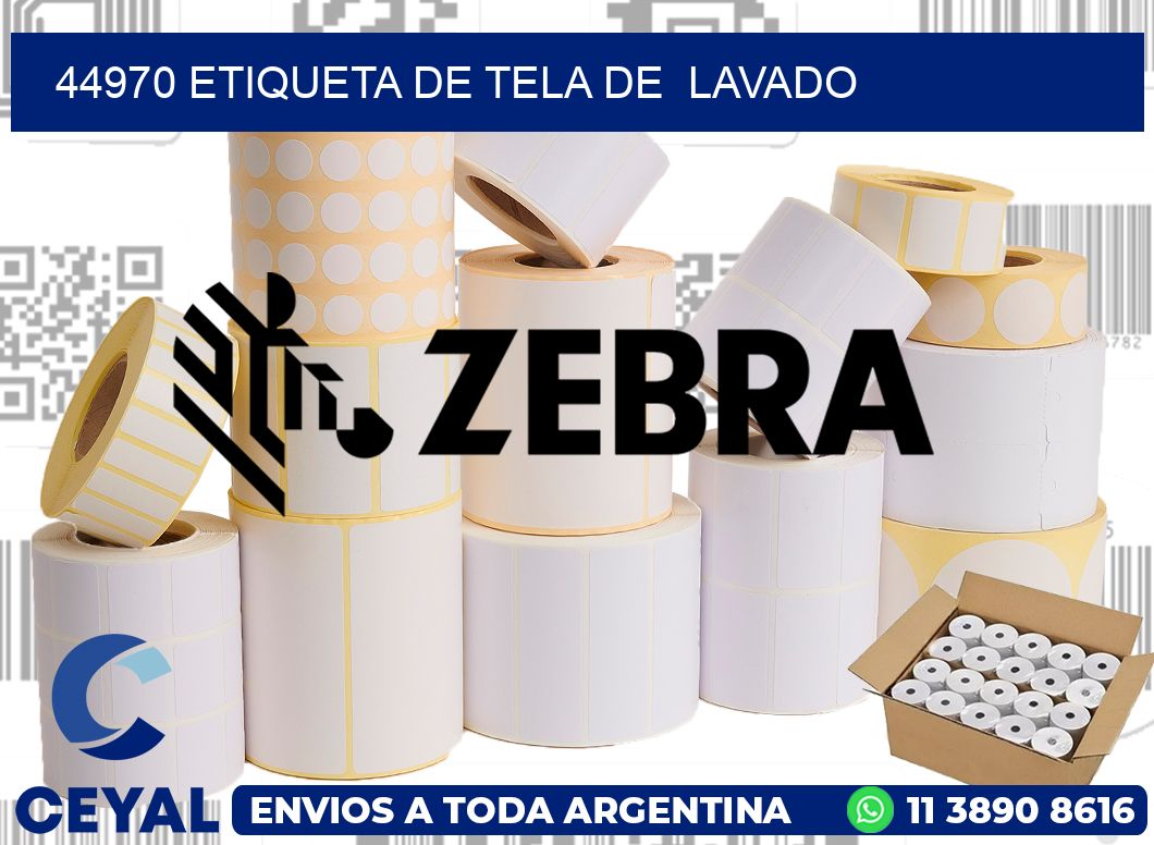 44970 etiqueta de tela de lavado