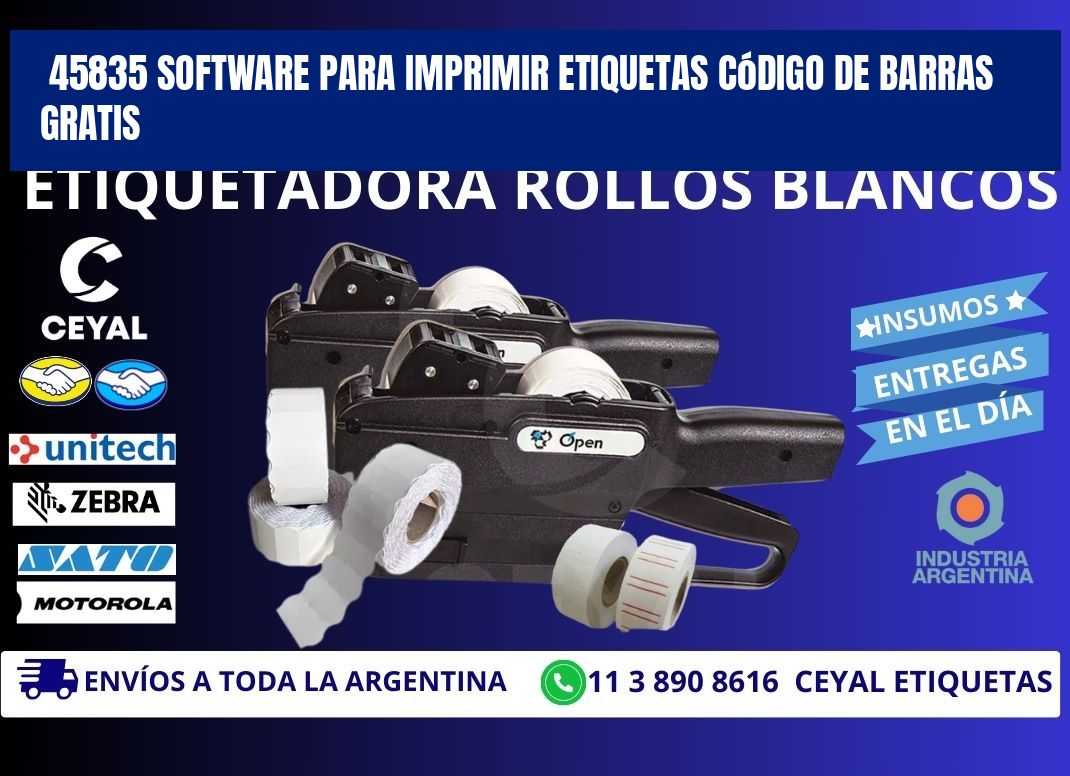 45835 Software para imprimir etiquetas código de barras gratis