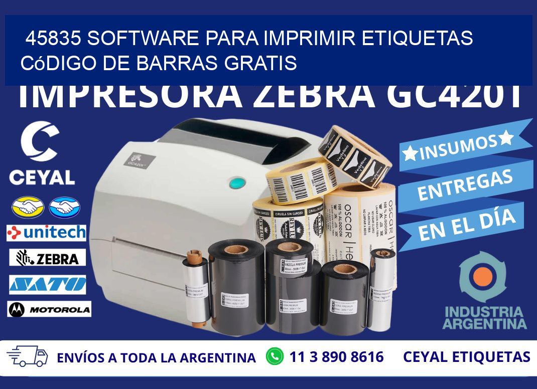 45835 Software para imprimir etiquetas código de barras gratis