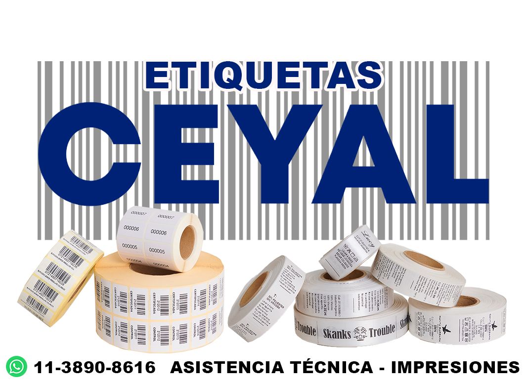 46675 etiquetas con ribbon de resina