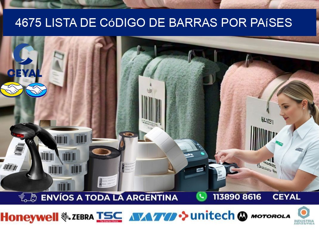 4675 Lista de código de barras por países