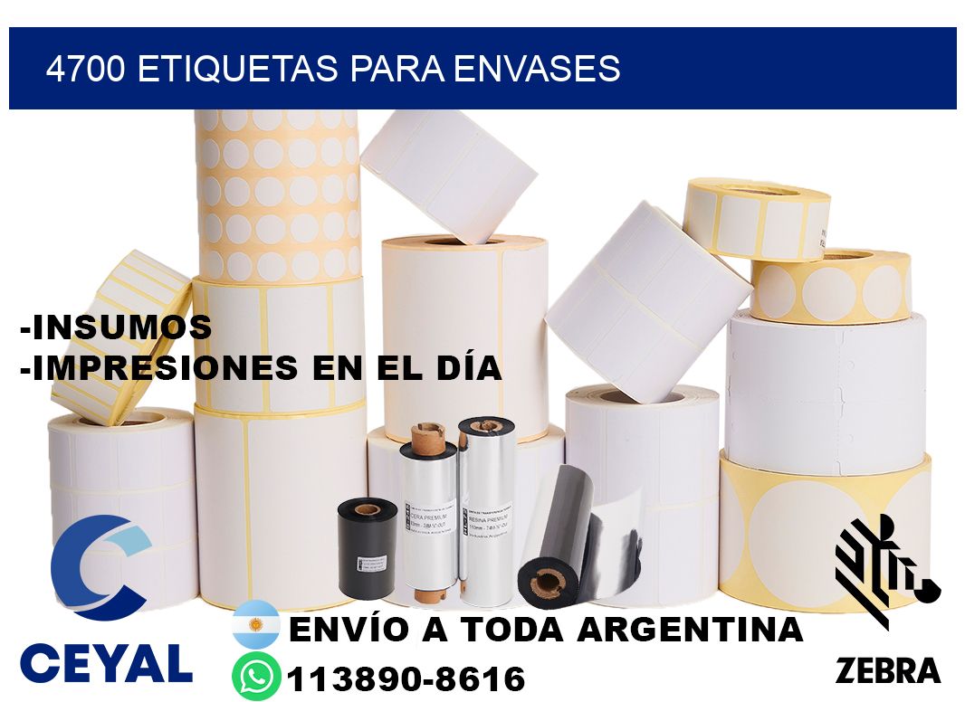 4700 Etiquetas para envases