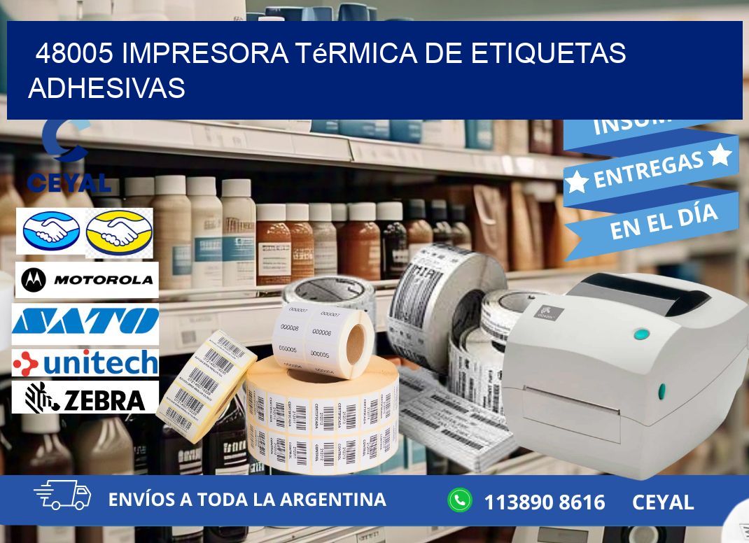 48005 Impresora térmica de etiquetas adhesivas