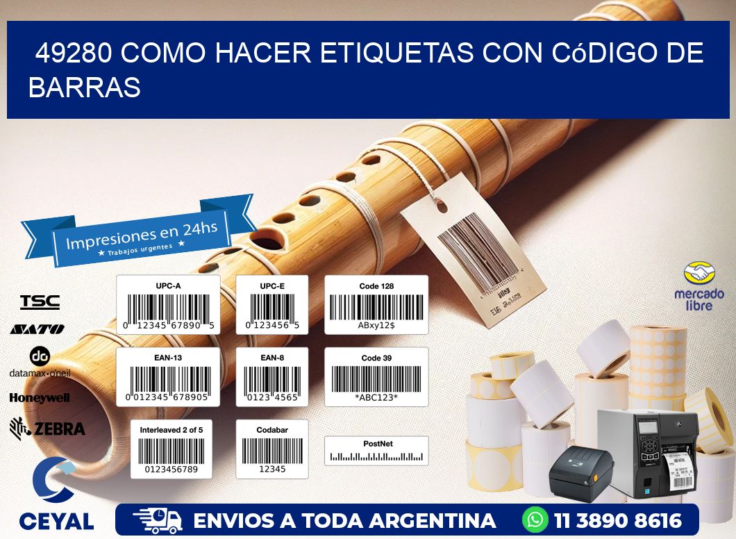 49280 Como hacer etiquetas con código de barras