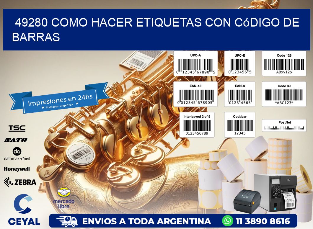49280 Como hacer etiquetas con código de barras