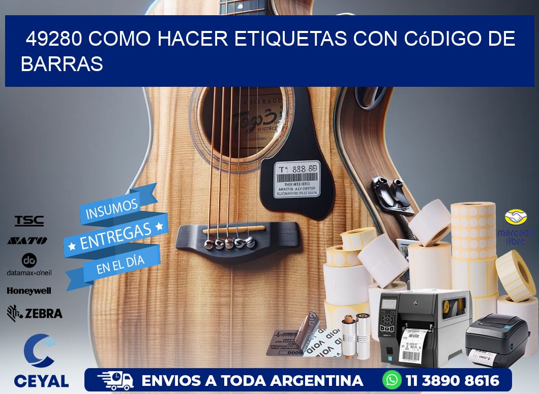 49280 Como hacer etiquetas con código de barras