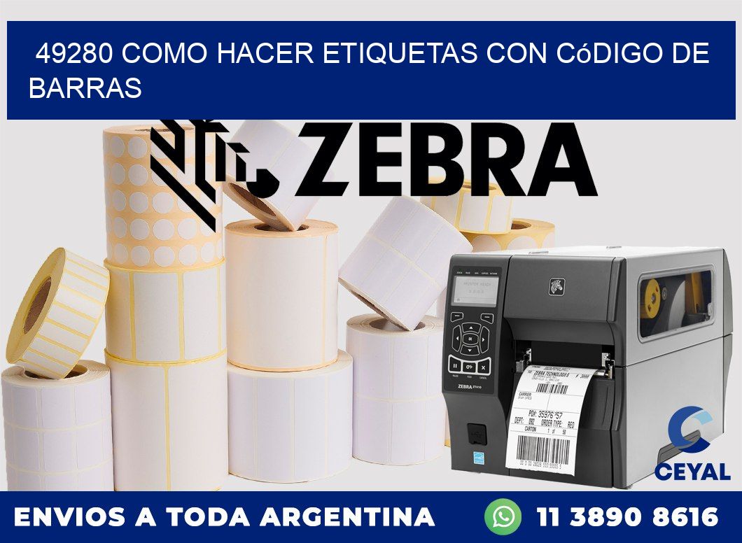 49280 Como hacer etiquetas con código de barras