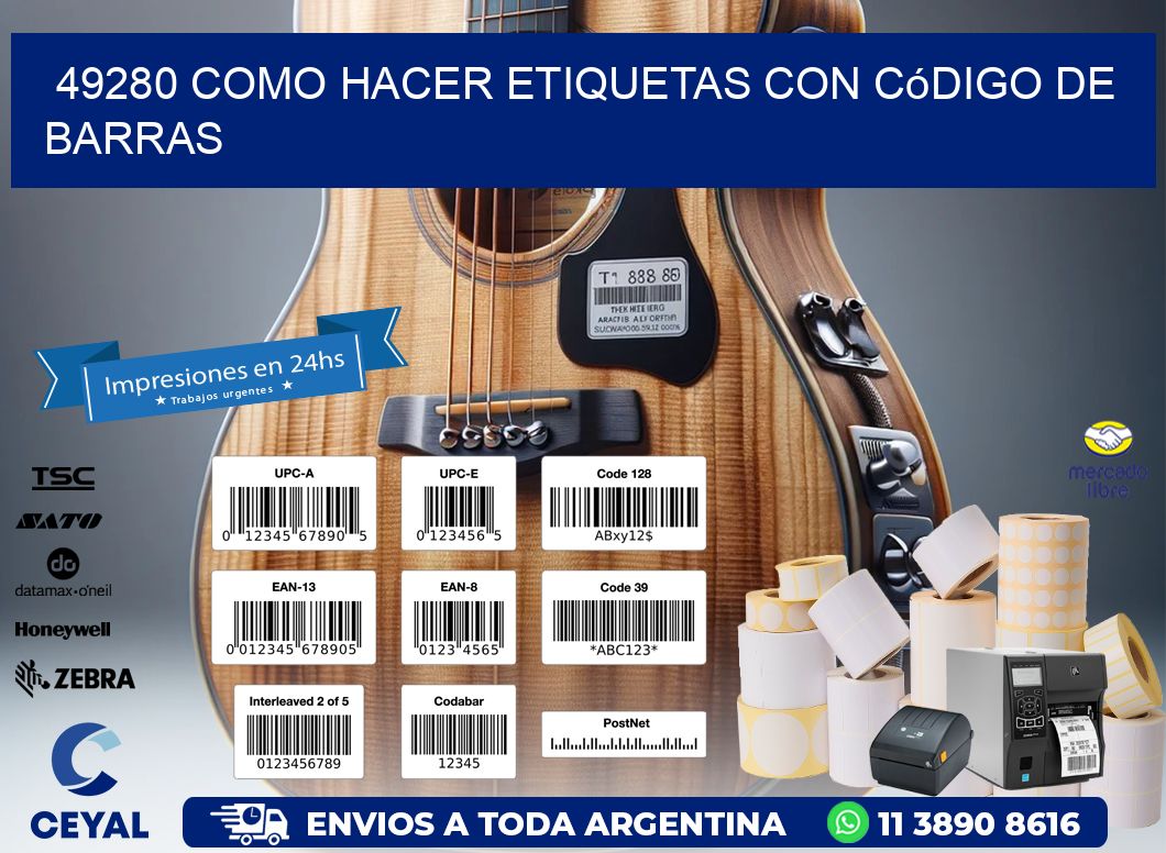 49280 Como hacer etiquetas con código de barras