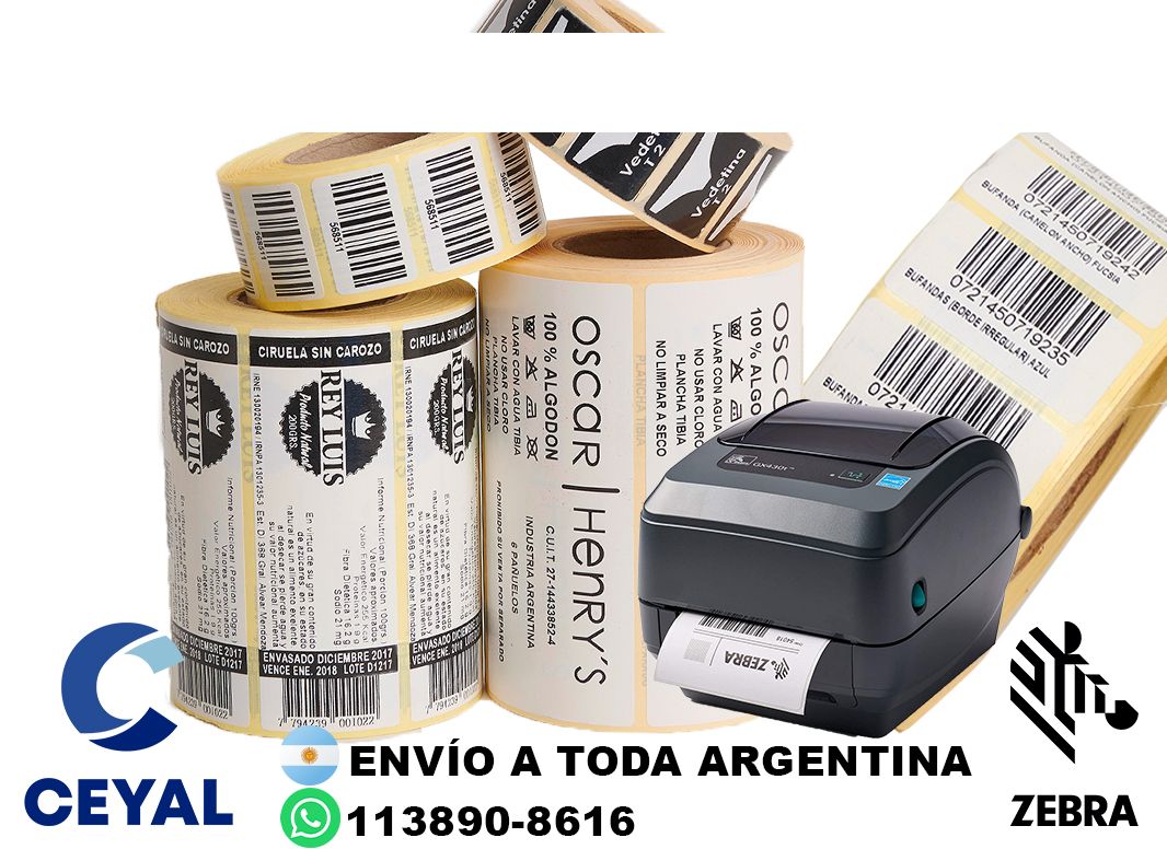 5 cajas de etiquetas 22 x 71