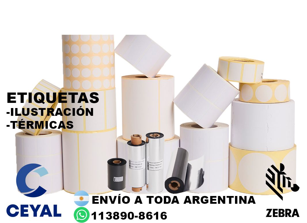 5 cajas de etiquetas 65 x 68