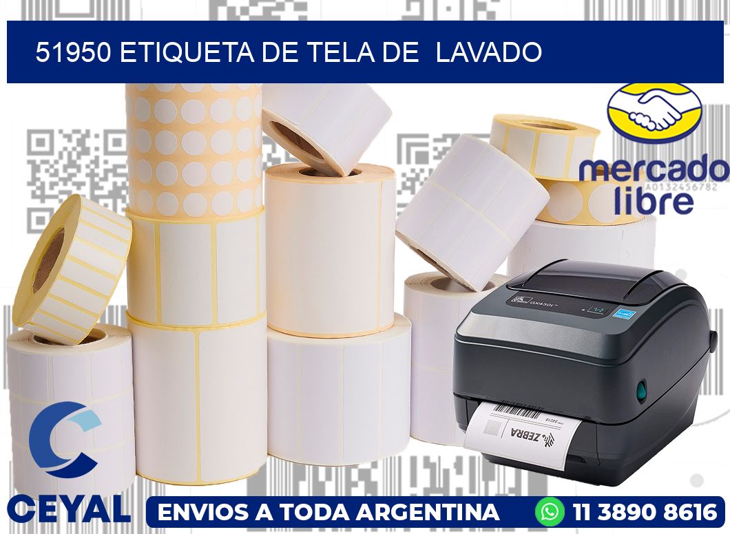 51950 etiqueta de tela de  lavado