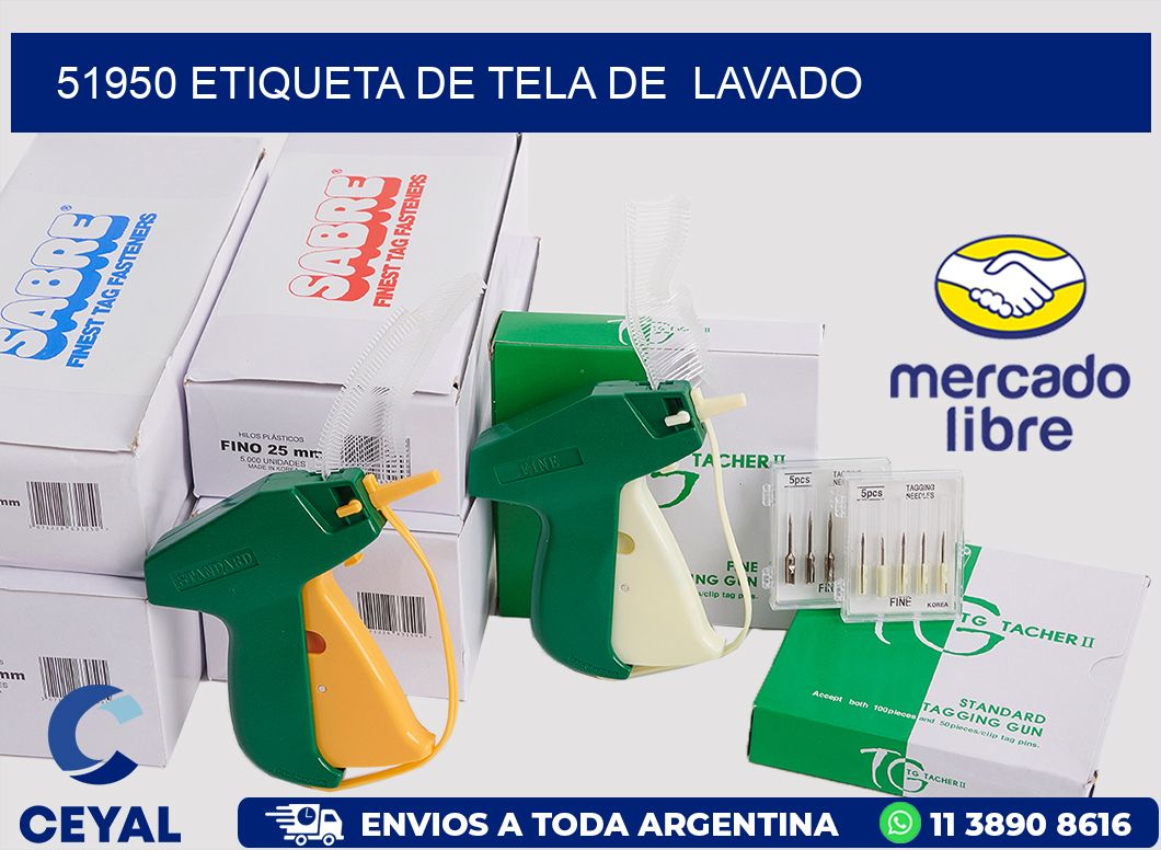 51950 etiqueta de tela de  lavado