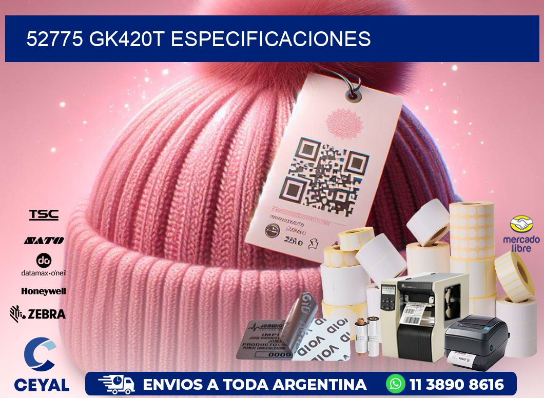 52775 GK420T especificaciones