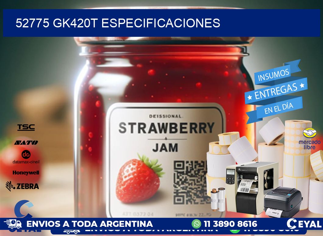 52775 GK420T especificaciones