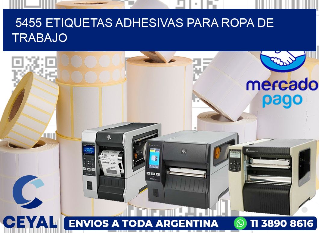 5455 Etiquetas adhesivas para ropa de trabajo
