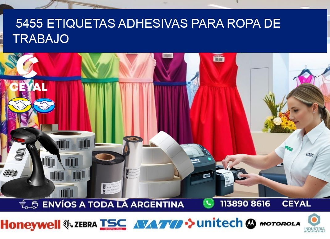 5455 Etiquetas adhesivas para ropa de trabajo